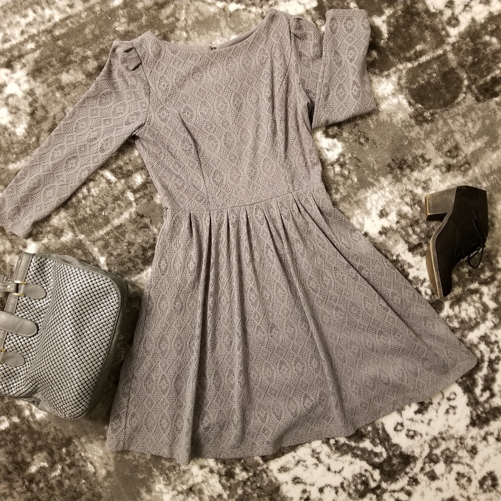 LONDON STYLE COLLECTION💋 3/4 Sleeve Overlay Dress